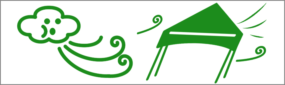 ワンタッチテントは風に弱い！？