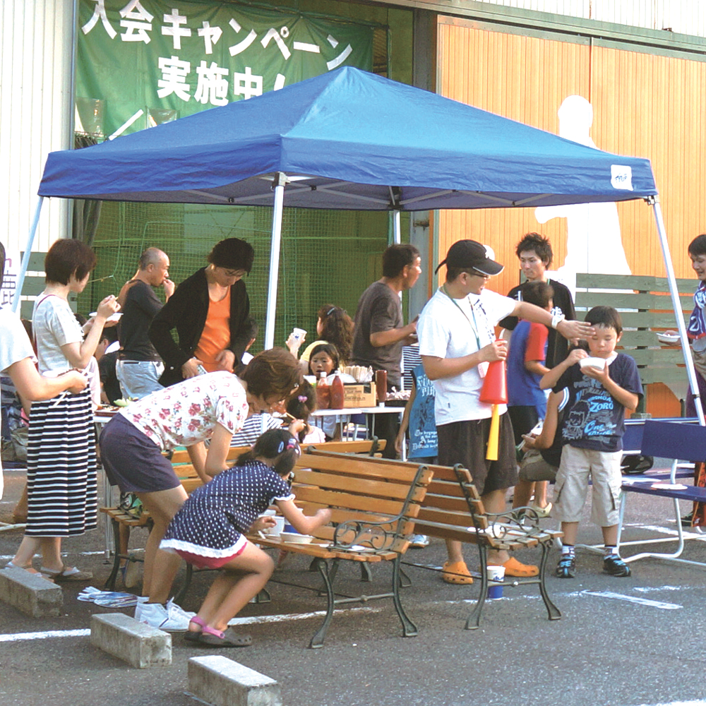 イージーアップテントDMJ29を実際に使用している画像