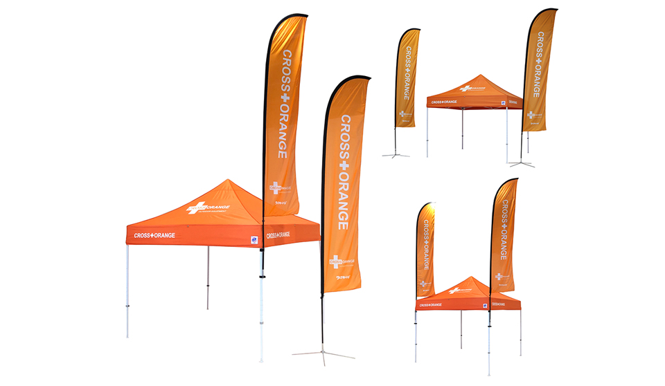 存在感抜群の大型フラッグ