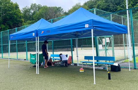 イージーアップテント部活の休憩所例画像