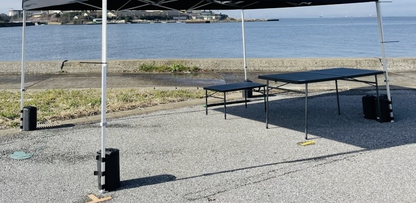 イージーアップの風対策品