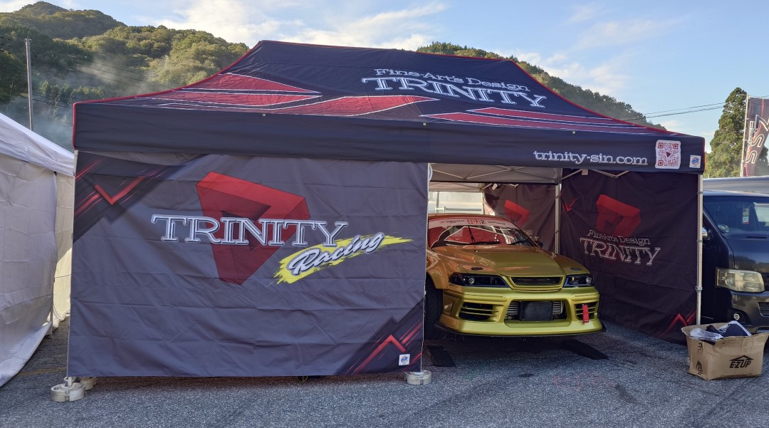 ワンタッチテントの横幕使用時は風に注意