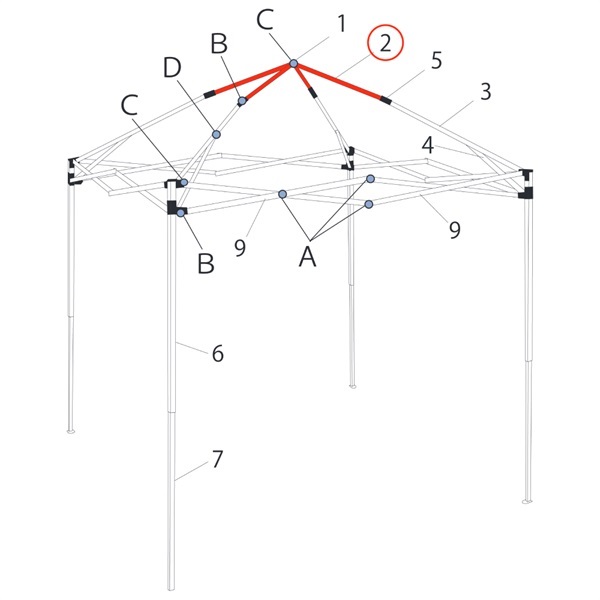 代替品A1-A0442 ※廃盤  ﾋﾟｰｸﾄﾗｽ先端 (ﾋﾞｭｰ/ﾌﾟﾙﾋﾟﾝ用)