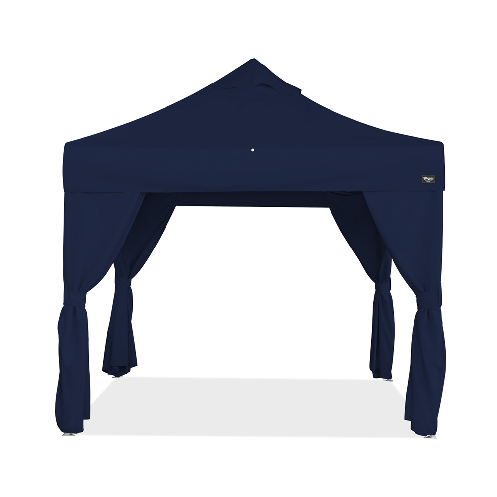 バンガロー カーテン4枚付き (3×3m)(ネイビー)