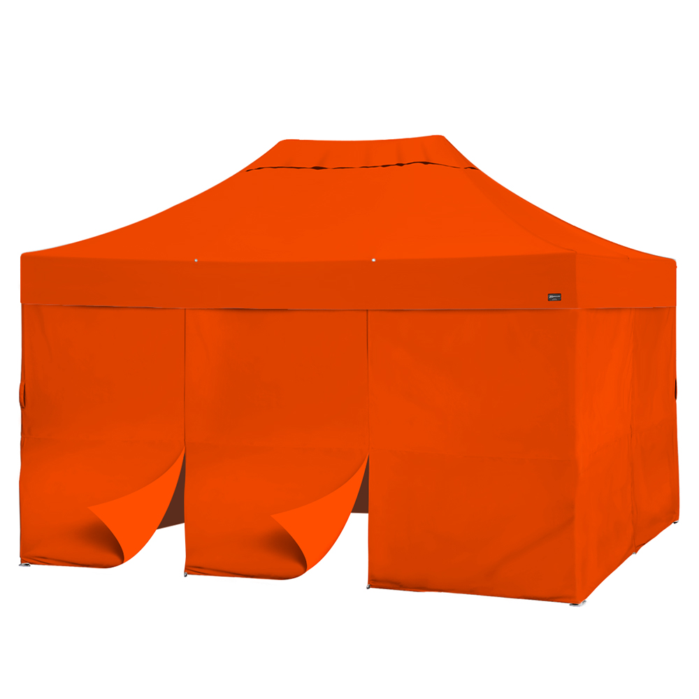 バンガロー カーテン6枚付き (3×4.5m)(オレンジ)