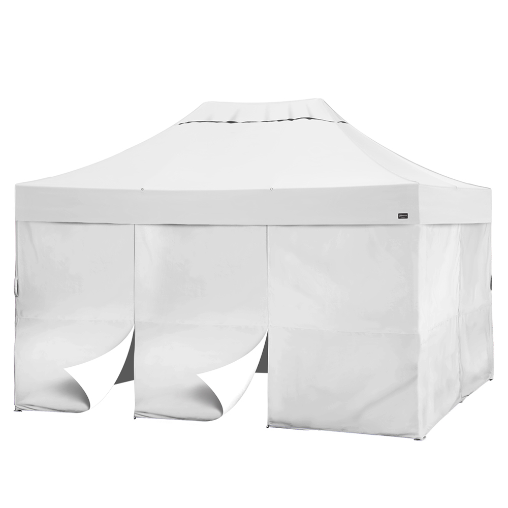 バンガロー カーテン6枚付き (3×4.5m)(ホワイト)