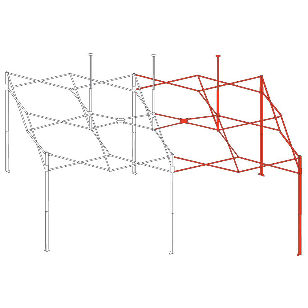 完成フレーム デラックス用 (3×6m) 【アルミB】