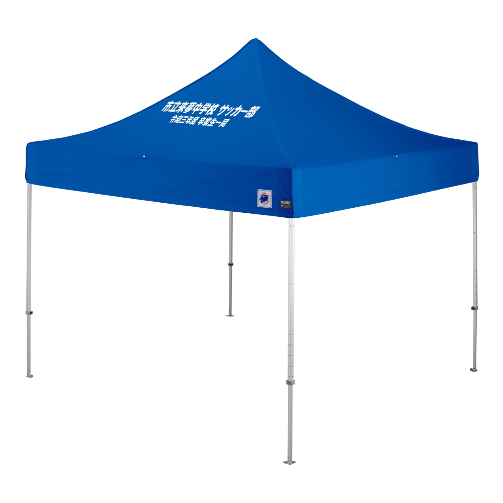 デラックス (3×3m) 名入れ傾斜部 スチール(ブルー)