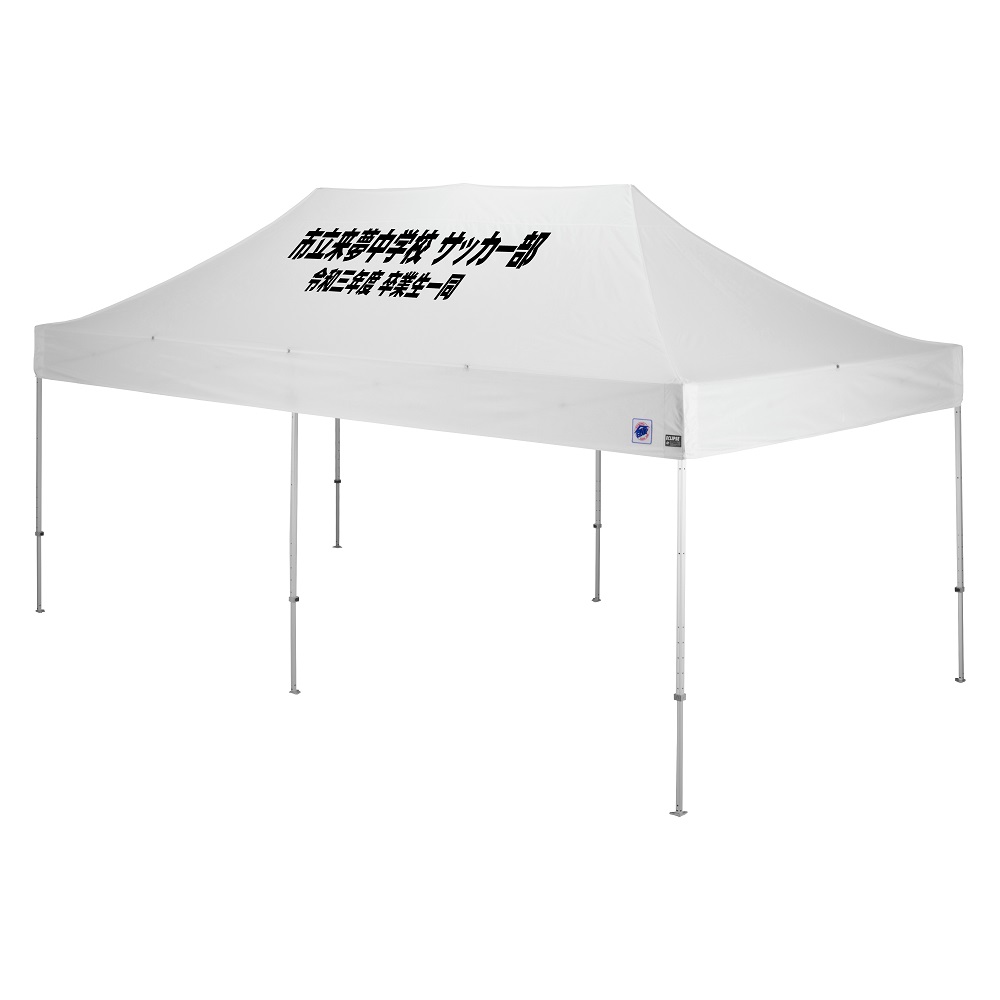 デラックス (3×6m) 名入れ傾斜部 スチール(ホワイト)