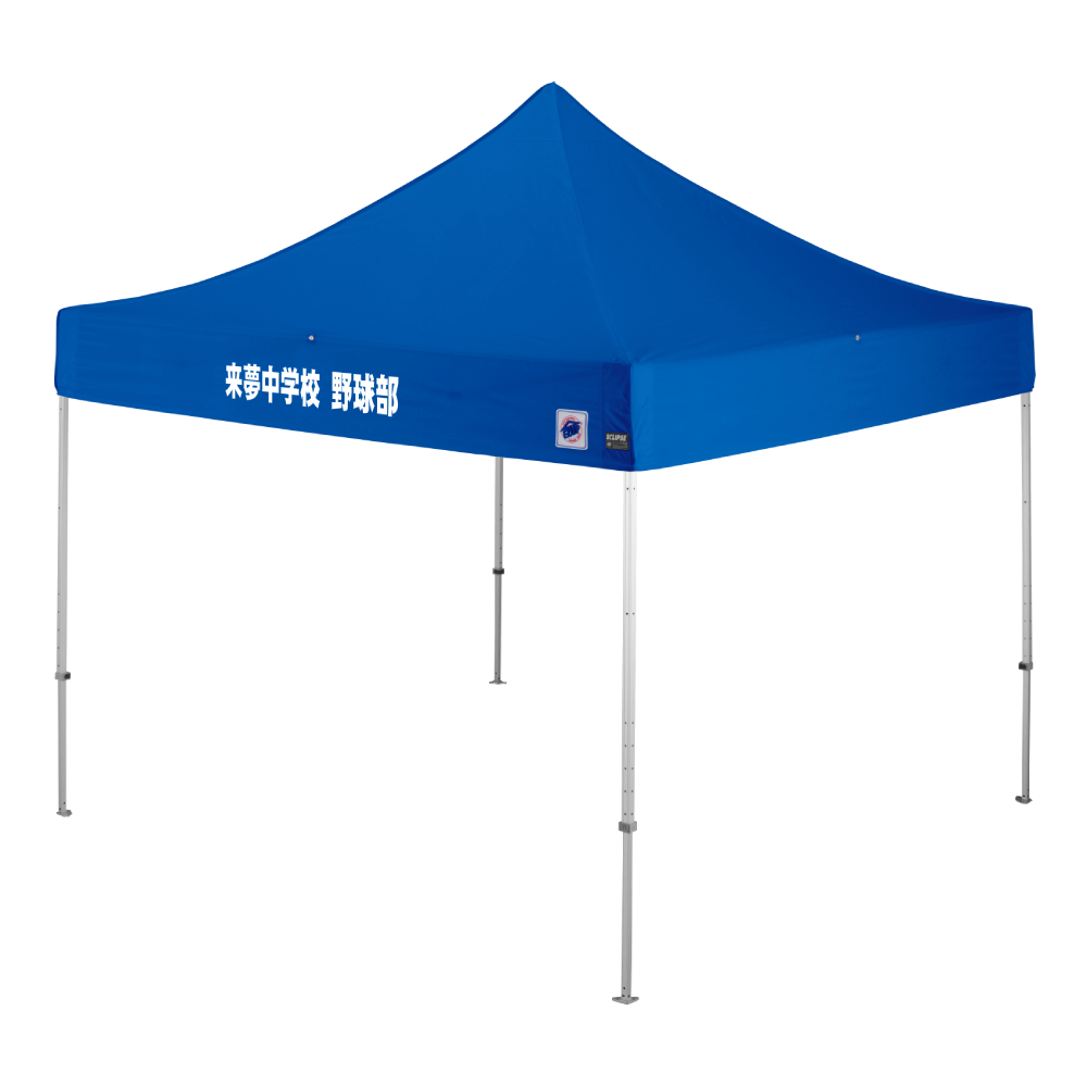 デラックス (3×3m) 名入れ垂幕部 スチール(ブルー)