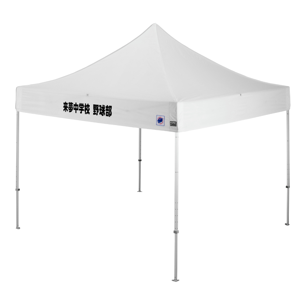 デラックス (3×3m) 名入れ垂幕部 スチール(ホワイト)