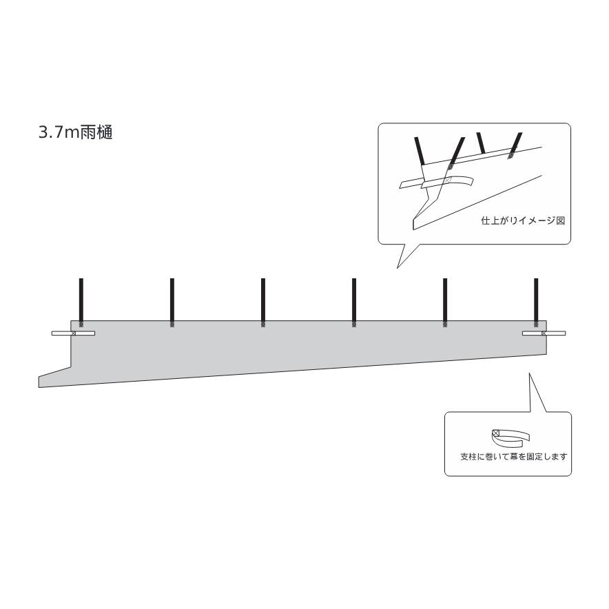 雨樋(幅3.7ｍ)
