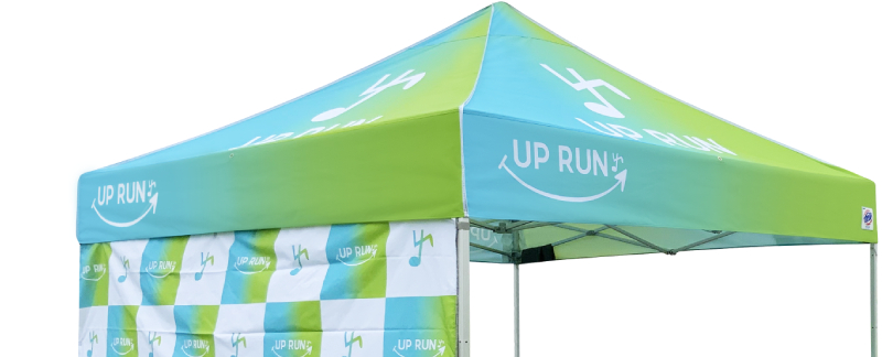 全面プリントのテント