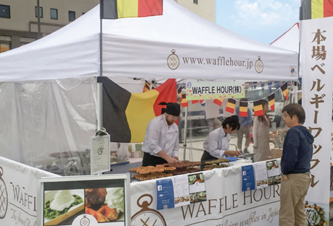 Waffle Hour 様のテント使用例