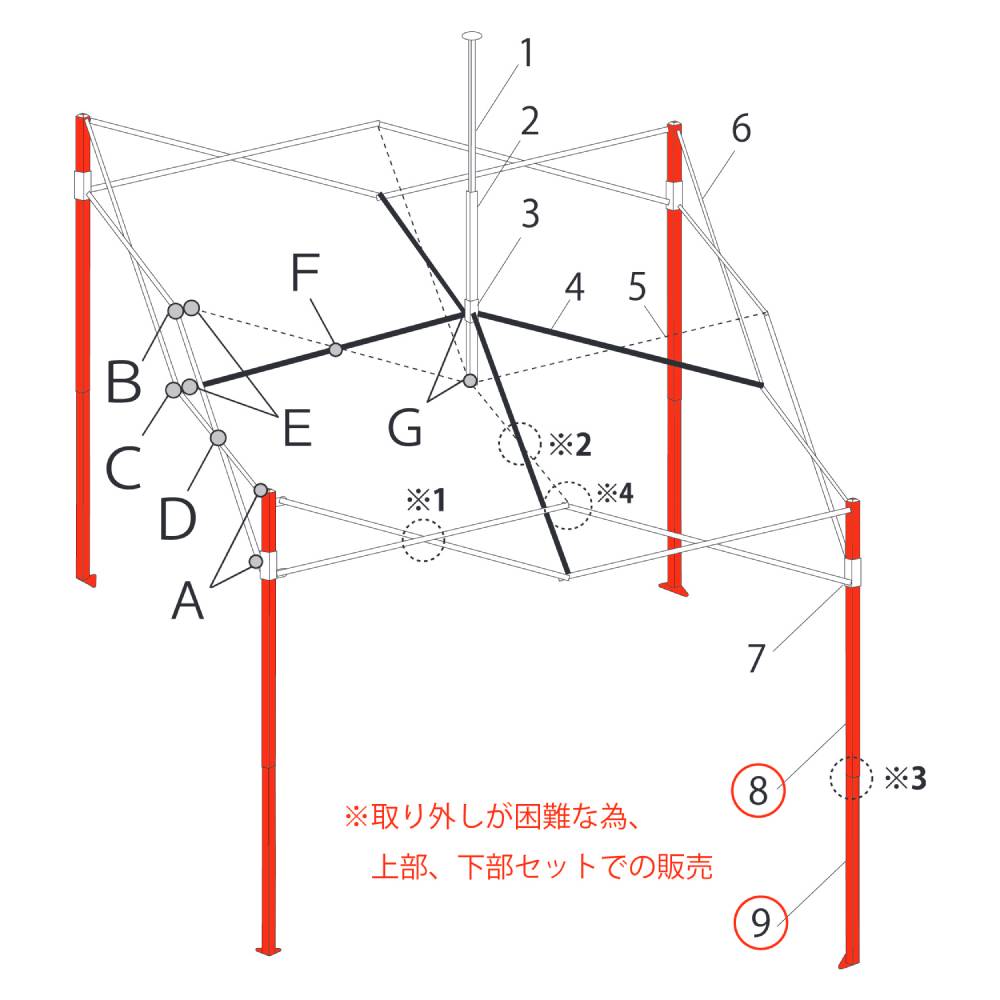 イベント用テントデラックス (2.5×2.5m)