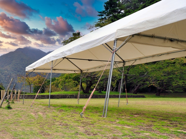 イベント用テント、大型テント設営にかかる労力